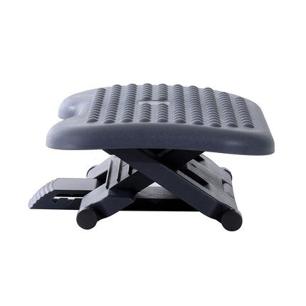 Height-adjustable footrest, plastic, dark grey, 46x35cm