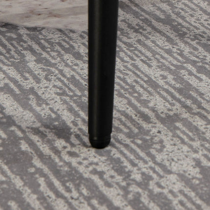 Pink square footstool - steel legs, cashmere look