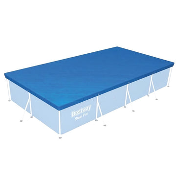 Frame Pool Cover for Rectangular Pools 400 x 211 cm, Drainage Channels