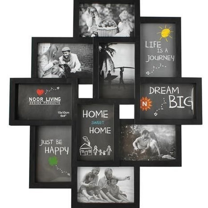 Frame for 10 photos - black