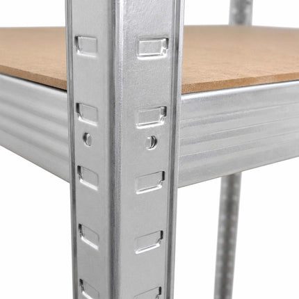 Free-Standing Heavy-Duty Rack with 5 Tiers, 875 kg Capacity, Silver