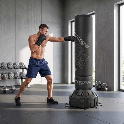 Freestanding 180 cm Punching Bag with Suction Base & Gloves