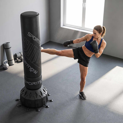 Freestanding 180 cm Punching Bag with Suction Base & Gloves