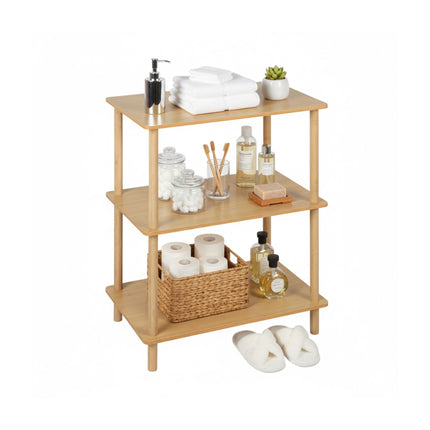 Freestanding 3-Tier Bamboo Shelf for Bathroom, Kitchen