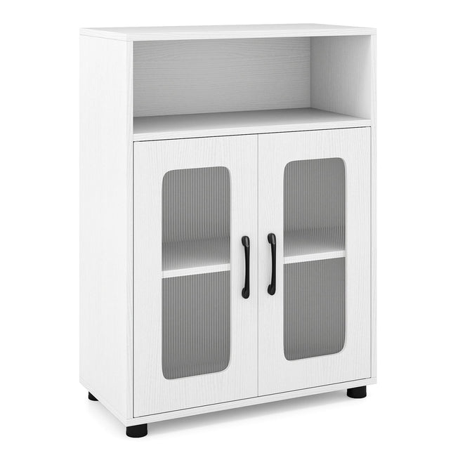 Freestanding Bathroom Cabinet with Adjustable Shelves, White