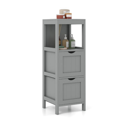 Freestanding Bathroom Storage Cabinet, 2 Removable Drawers