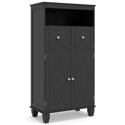 Freestanding Bathroom Storage Cabinet with Adjustable Shelves