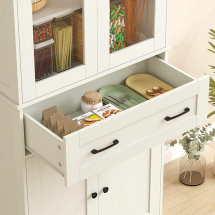 Freestanding Kitchen Pantry Cabinet with Adjustable Shelves