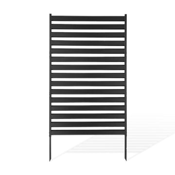 Freestanding Metal Privacy Screen, 38 x 72 in, Black