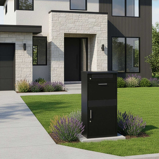 Freestanding Parcel Letterbox with Lockable Compartments