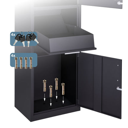 Freestanding Parcel Letterbox with Lockable Compartments