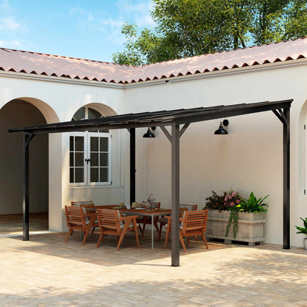 Freestanding Patio Cover, 3x4.3m, Polycarbonate Roof