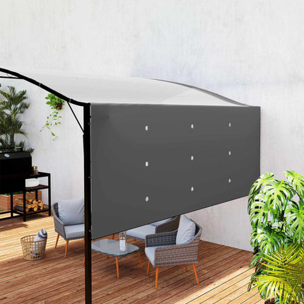 Freestanding Pergola with Retractable Canopy, Steel Frame