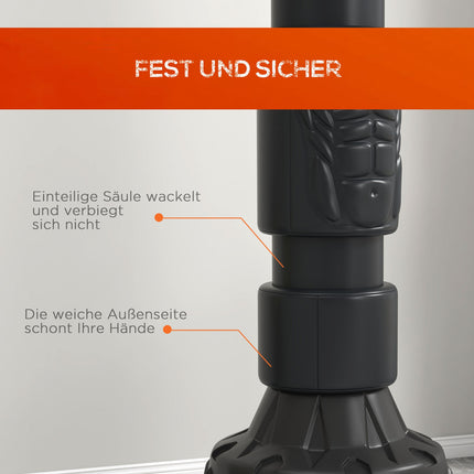 Adjustable stand alone punching bag with suction base