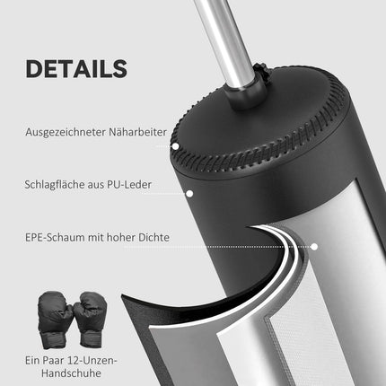 Freestanding Punching Bag with Speedball, Adjustable 155-205cm