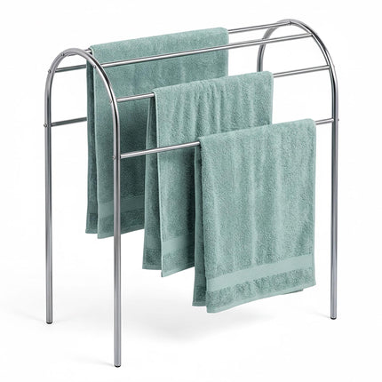 Freestanding Towel Rack, 6 Rails, Stainless Steel