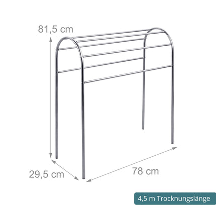 Freestanding Towel Rack, 6 Rails, Stainless Steel