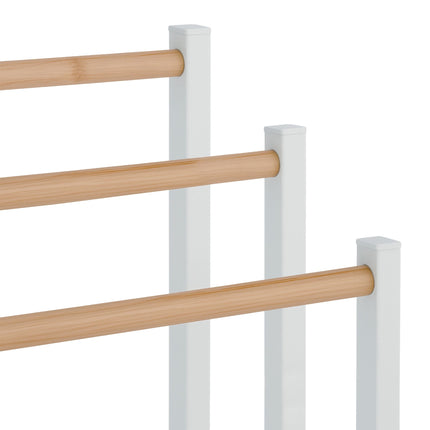 Freestanding Towel Rack with 3 Bamboo Rods