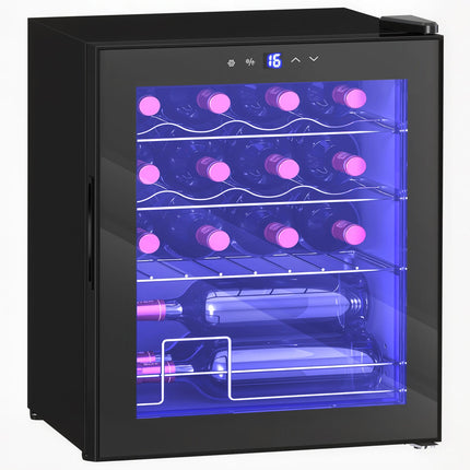 Freestanding Wine Fridge, 16 Bottles, Touchscreen, LED