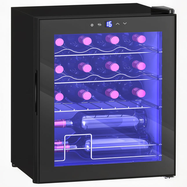 Freestanding Wine Fridge, 16 Bottles, Touchscreen, LED