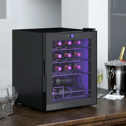 Freestanding Wine Fridge, 16 Bottles, Touchscreen, LED