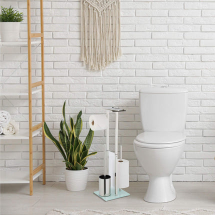 Freestanding toilet seat with shelf