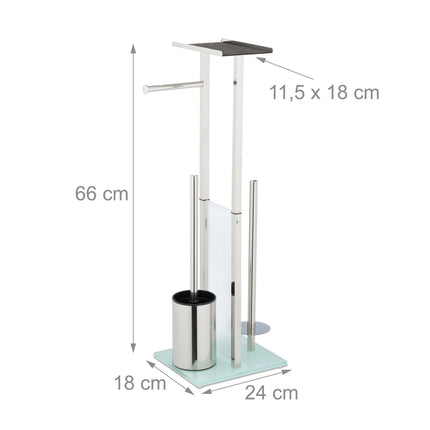 Freestanding toilet seat with shelf