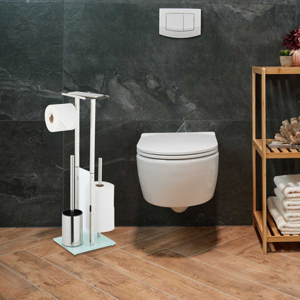 Freestanding toilet seat with shelf