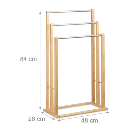 Freestanding towel rack