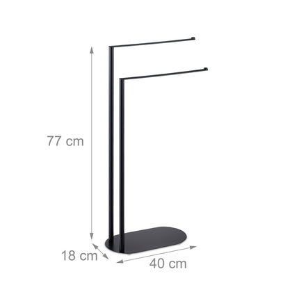Freestanding towel rail 2 bars