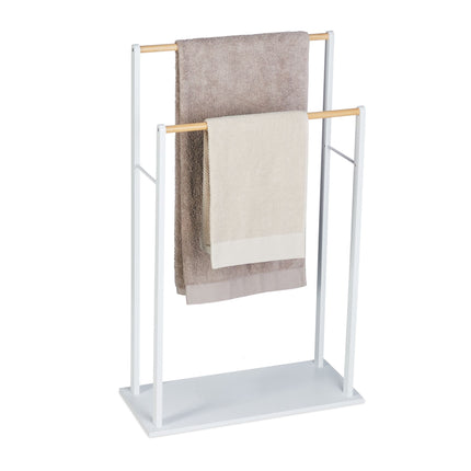 Freestanding towel rail white