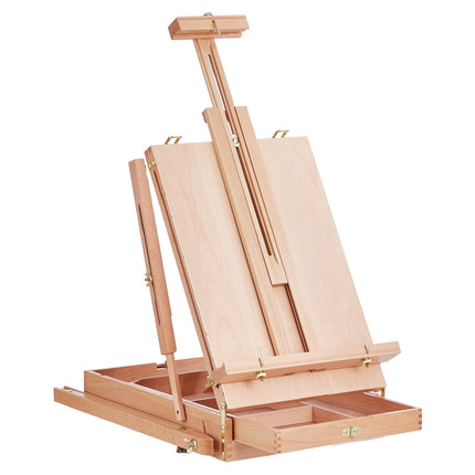 French Easel, Beechwood Foldable Sketchbox, Holds 34-Inch