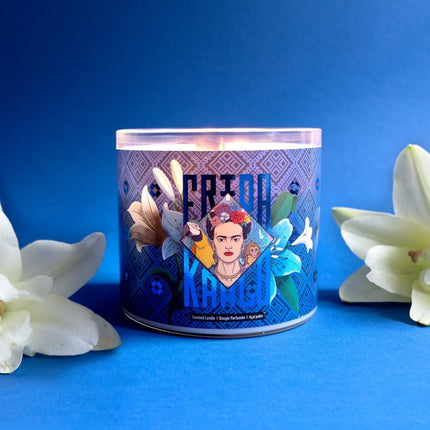 Frida Kahlo Scented Candle – Artistic Glass Design