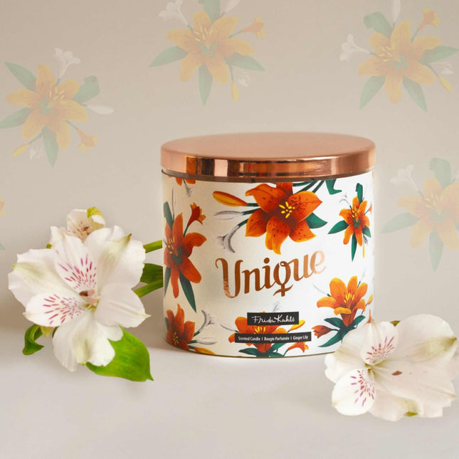 Frida Kahlo Scented Candle – Artistic Glass Design