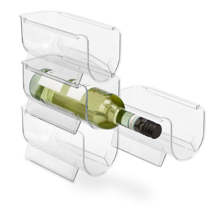 Fridge Bottle Organizer Set – Transparent, Stackable, Space-Saving