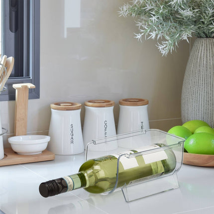 Fridge Bottle Organizer Set – Transparent, Stackable, Space-Saving