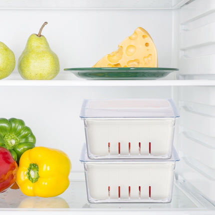 Fridge Organisers with Drainage, Set of 3