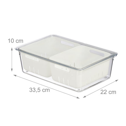 Fridge Organisers with Drainage, Set of 3