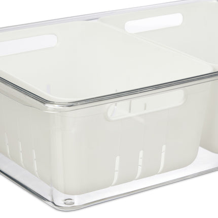 Fridge Organisers with Drainage, Set of 3