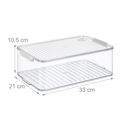 Fridge Storage Boxes Set of 3 with Date Display