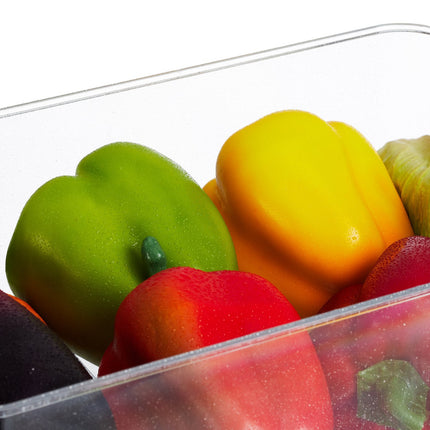 Fridge Storage Boxes with Lids, Set of 2, Date Display