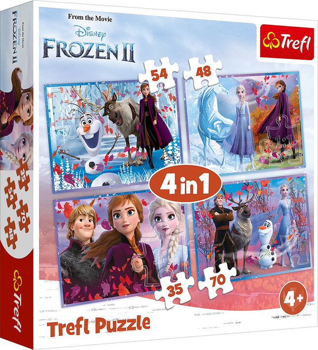 Frozen II 4-in-1 Puzzle Set for Kids, Fun and Engaging
