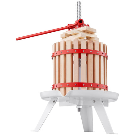 Fruit Wine Press 1.6 Gal, Manual Solid Wood Basket
