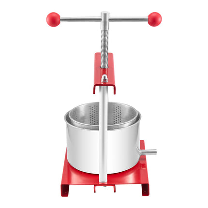 Fruit Wine Press, 3L Manual Stainless Steel, T-Handle