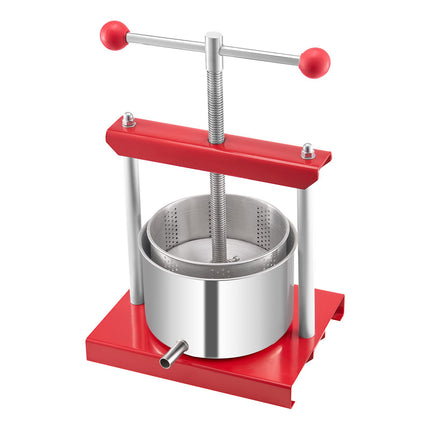 Fruit Wine Press, 3L Manual Stainless Steel, T-Handle