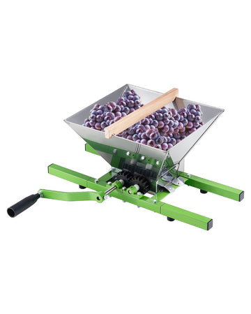 Fruit and Apple Crusher, 7L Manual Grinder, Stainless Hopper