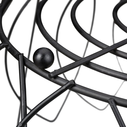 Fruit basket in black metal