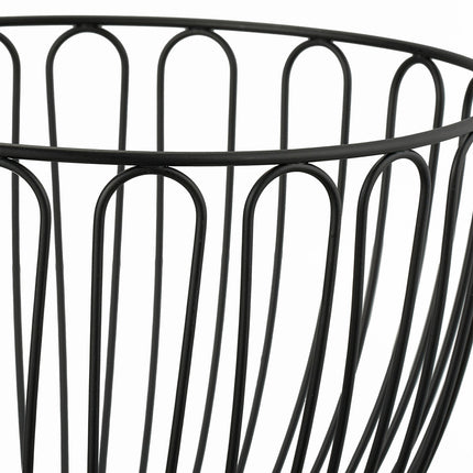 Fruit bowl in black metal