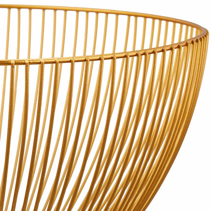 Fruit bowl in gold metal