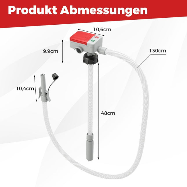 Fuel Transfer Pump with Auto-Stop Sensor & 3 Adapters